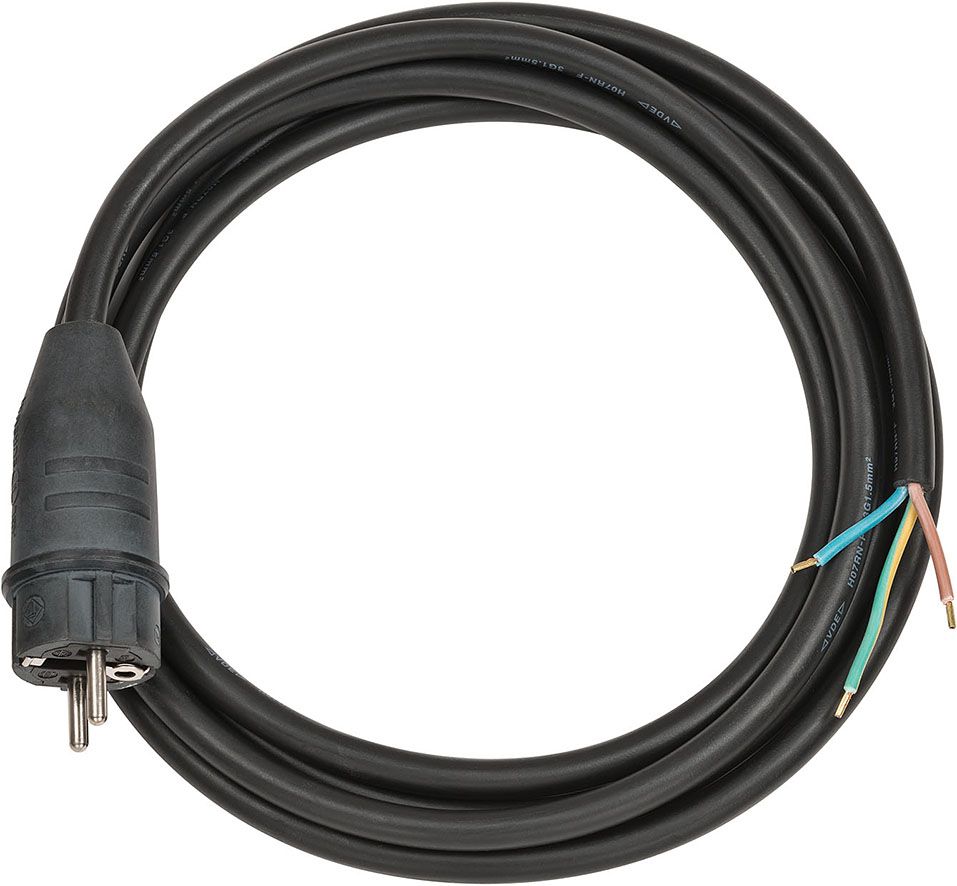 Connecting cable 3m black H07RN-F 3G1,5