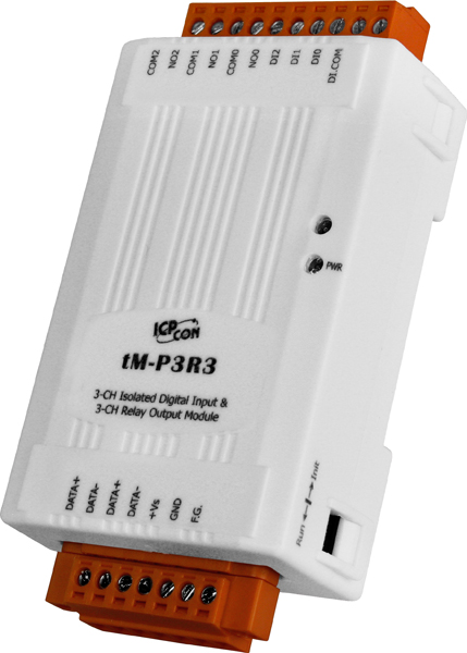 tM-P3R3 CR 3-channel Isolation Digital Input and 3-channel Relay Output Module(RoHS)