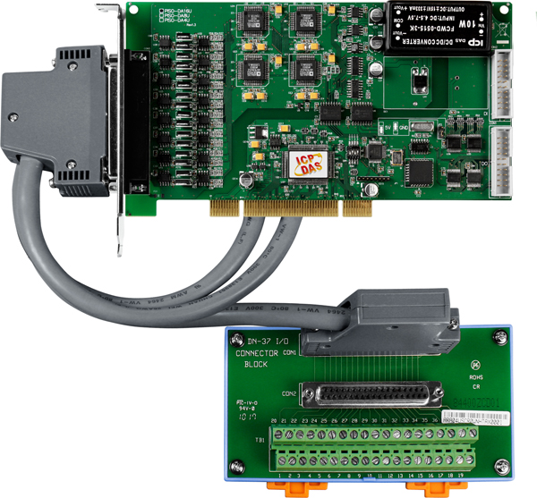 PISO-DA16U/S CR PISO-DA16U with DN-37 (RoHS) Includes one CA-3710 D-Sub cable.