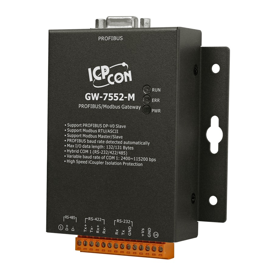 GW-7552-M CR PROFIBUS/Modbus Gateway (RoHS) (Metal casing)