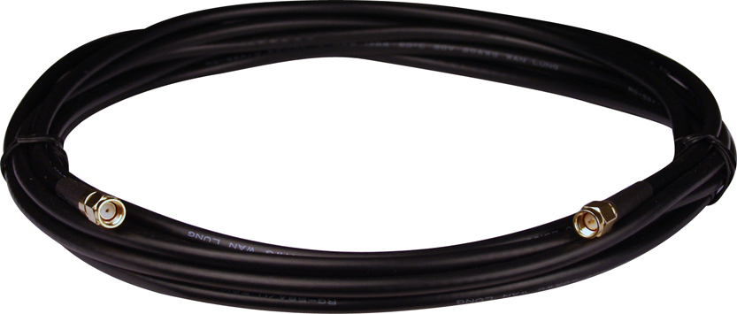3S007 RG58A/U 5 Meter Long SMA-female to Reverse SMA male