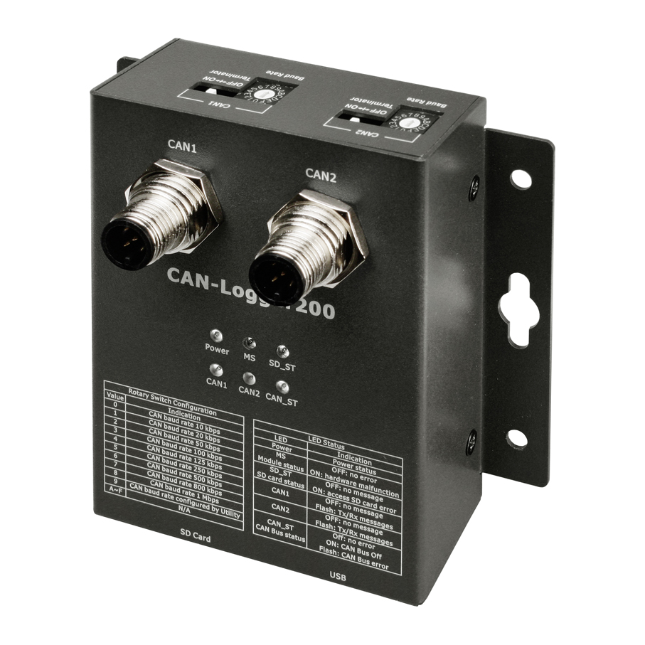 CAN-Logger200 CR 2-port CAN Bus Data Logger Device (RoHS)