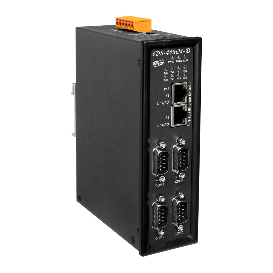 iDS-448iM-D CR Intelligent Device Server with 4 RS-232/422/485 (Isolated, Metal Case,RoHS, DB9)