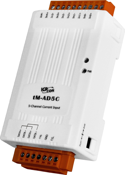 tM-AD5 CR 5-channel Isolation Analog Input Module with High Voltage Protection (RoHS)