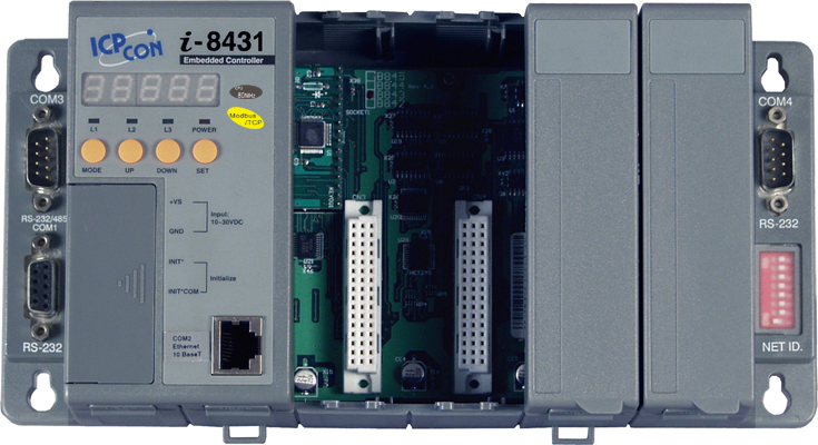 I-8431-80 CR Embedded Controller with 5-digit seven segment Display, developing tool kit, 512 k flash