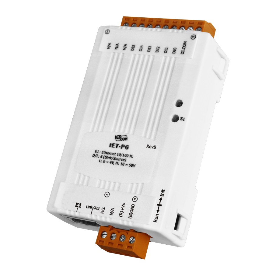 tET-P6 CR Tiny Ethernet module with 6-ch DI (RoHS)