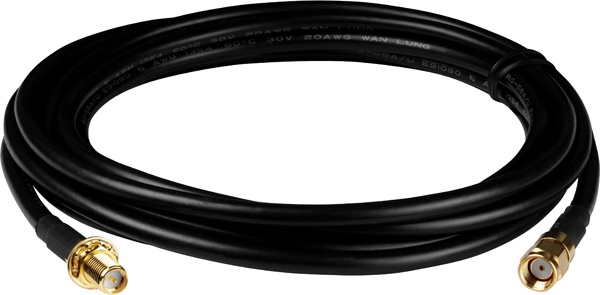 3S003-1 RG58A/U 3 Meter Long RP-SMA male to RP-SMA Female