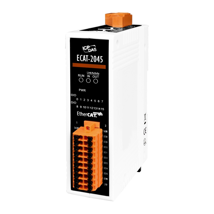 ECAT-2045 CR EtherCAT Slave I/O Module with Isolated 16-ch Digital Outputs(RoHS)