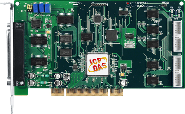 PCI-1002HU CR 32-ch, 12-bit, 44KS/s High Gain Multi-function DAQ Board