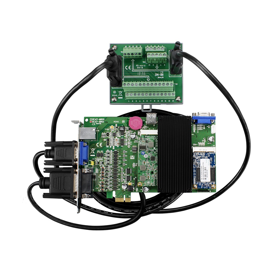 ECAT-M801-32AX/S EtherCAT Master, Max. 32-Axis Synchronously, 13-channel Digital I/O, 2-Axis Encoder Including a DN-26, a CA-1515M and a CA-2615M