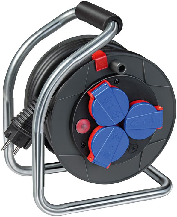 Super-Solid IP44 cable reel for site & professional 10m H07RN-F 3G1.5, Вес кг. 2,42, Длинна см. 16, Ширина см. 21,5, Высота см. 26