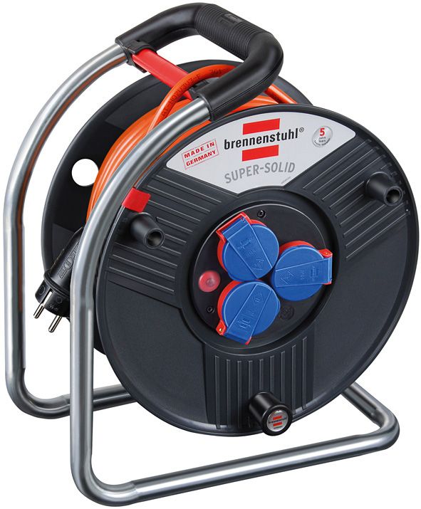 Super-Solid BQ IP44 cable reel for site & professional 40m H07BQ-F 3G1,5, Вес кг. 6,11, Длинна см. 32,5, Ширина см. 21, Высота см. 39,5
