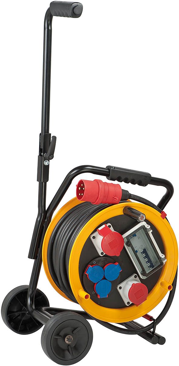 Brobusta CEE 2 FI IP44 cable reel on a chassis for site & professional 30m H07RN-F 5G4,0, Вес кг. 24,26, Длинна см. 41, Ширина см. 50,5, Высота см. 54,5